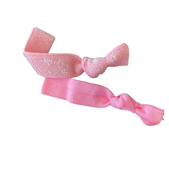 Baby Shower: Pack of 50 pink and blue ribbon hair ties NWOT - Picture 5 of 11